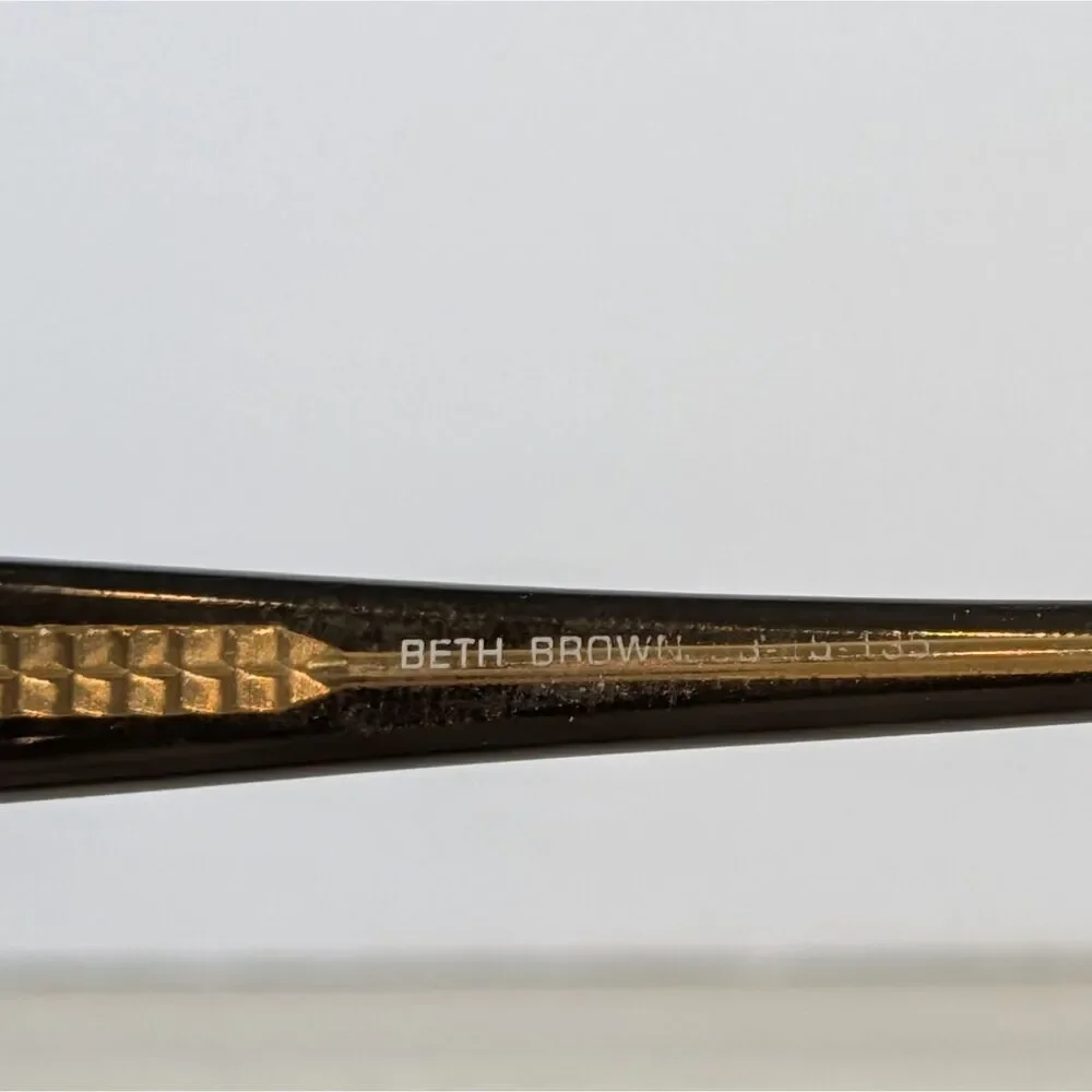 Beth Brown Women's Rectangular Eyeglasses Brown Metal Frames